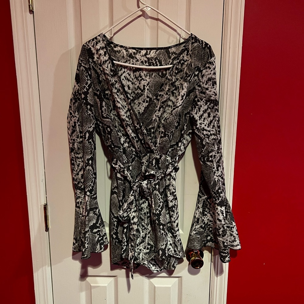 Snake print romper